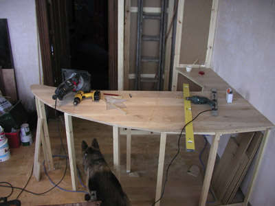 Counter gets an oak top